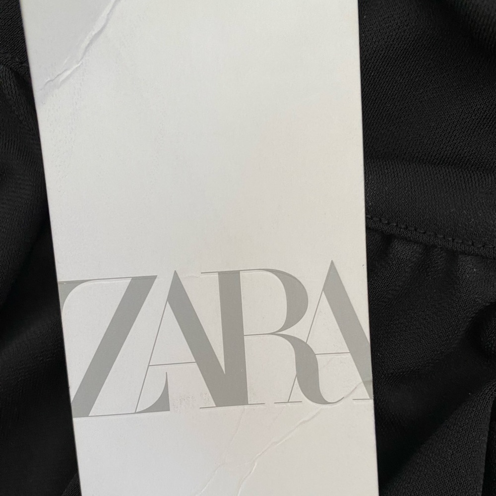 Women’s Zara size small black bubble crop top